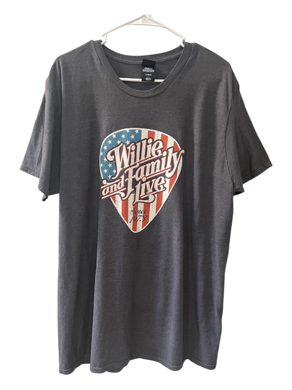 Willie Nelson and Family Live Graphic Tee - Charcoal Size XL Men